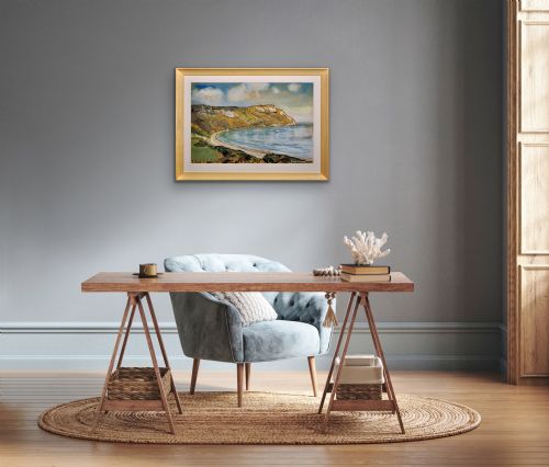 LIONEL HORSNELL 1932 2011 RINGSTEAD BAY AND WHITE NOTHE THE JURASSIC COAST DORSET 1960S FRAMED WATERCOLOUR PAINTING WEYMOUTH AND PORTLAND - ADDITIONAL PHOTO 20