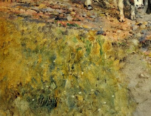 OSWALD GARSIDE 1879 1942 BEASTS OF BURDEN FRAMED 1904 EDWARDIAN WATERCOLOUR PAINTING OF BULLS PLOUGHING IN THE FIELDS - ADDITIONAL PHOTO 7
