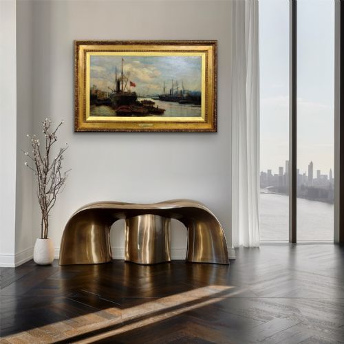 CHARLES WILLIAM WYLLIE 1853 1923 THE UPPER POOL RIVER THAMES LONDON 1880S FRAMED OIL PAINTING TOWER OF LONDON SOUTHWARK BILLINGSGATE - ADDITIONAL PHOTO 21
