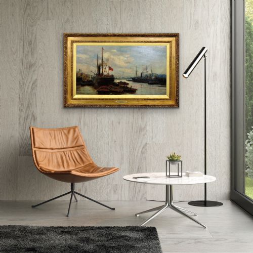 CHARLES WILLIAM WYLLIE 1853 1923 THE UPPER POOL RIVER THAMES LONDON 1880S FRAMED OIL PAINTING TOWER OF LONDON SOUTHWARK BILLINGSGATE - ADDITIONAL PHOTO 22