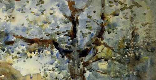 EDGAR WOOLLATT 1871 1931 ROMANY GYPSY CARAVAN AT THE ROUND HOUSE CLIFTON LANE WILFORD NOTTINGHAM FRAMED WATERCOLOUR PAINTING CIRCA 1910 - ADDITIONAL PHOTO 6