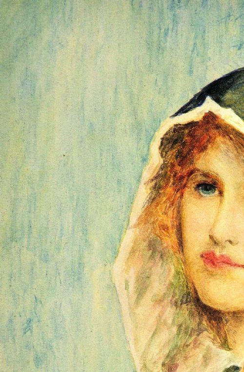 PHILIP RICHARD MORRIS 1836 1902 ENGLISH THE CLOAKED SHEPHERDESS FRAMED WATERCOLOUR CIRCA 1890 PRERAPHAELITE MOVEMENT ART NOUVEAU PERIOD - ADDITIONAL PHOTO 5