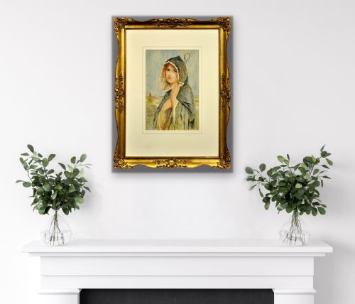 PHILIP RICHARD MORRIS 1836 1902 ENGLISH THE CLOAKED SHEPHERDESS FRAMED WATERCOLOUR CIRCA 1890 PRERAPHAELITE MOVEMENT ART NOUVEAU PERIOD - ADDITIONAL PHOTO 11