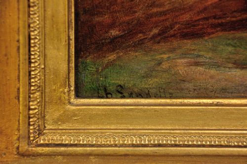 CHARLES ZACHARIE LANDELLE 1821 1908 FRENCH I ASK YOU FOR A CARESS AND YOU TICKLE ME FRAMED 1860S ROMANTIC FRENCH OIL PAINTING - ADDITIONAL PHOTO 2