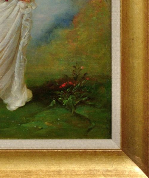 ANDR CHARLES VOILLEMOT 1822 1893 FRAMED 1860S FRENCH ACADEMIC STYLE OIL PAINTING WITH ROMANTIC MYTHOLOGICAL THEMES - ADDITIONAL PHOTO 4