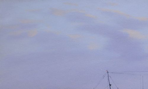 VINCENZO DESPOSITO 1886 1946 HMS NAIRANA ROYAL NAVY SEAPLANE CARRIER TASMANIA MELBOURNE FERRY FRAMED PAINTING OF FLEET AIR ARM AUSTRALIAN INTEREST - ADDITIONAL PHOTO 5