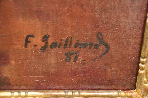 FRANS GAILLIARD 1861 1932 LE PETIT JARDINIER A BELGIAN MASTER OF LIGHT AND FORM FRAMED 1887 LUMINIST OIL PAINTING - ADDITIONAL PHOTO 2