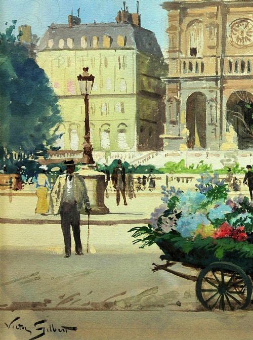VICTOR GABRIEL GILBERT 1847 1933 L EGLISE DE LA SAINTETRINITE PLACE DE LA TRINITE PARIS EARLY 20TH CENTURY FRENCH CITYSCAPE FRAMED PAINTING - ADDITIONAL PHOTO 6