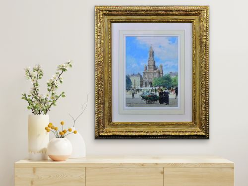 VICTOR GABRIEL GILBERT 1847 1933 L EGLISE DE LA SAINTETRINITE PLACE DE LA TRINITE PARIS EARLY 20TH CENTURY FRENCH CITYSCAPE FRAMED PAINTING - ADDITIONAL PHOTO 12