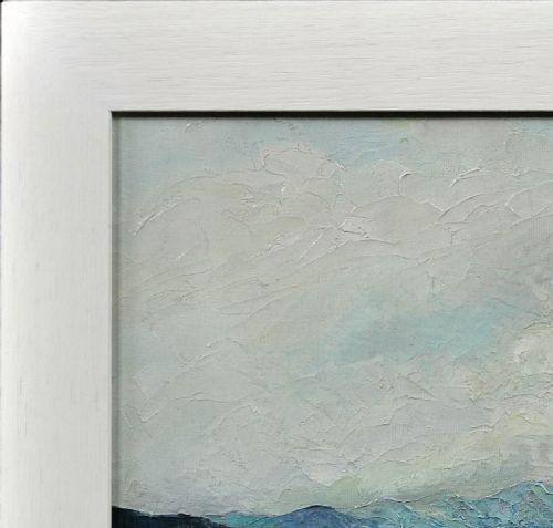 HELEN LAYFIELD BRADLEY 1900 1979 SUNSHINE SHADOWS ACROSS THE LEVEN ESTUARY 1965 FRAMED LAKE DISTRICT LANDSCAPE IMPASTO OIL PAINTING - ADDITIONAL PHOTO 4