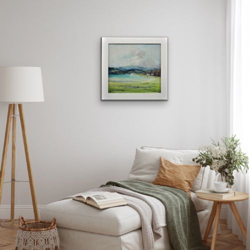 HELEN LAYFIELD BRADLEY 1900 1979 SUNSHINE SHADOWS ACROSS THE LEVEN ESTUARY 1965 FRAMED LAKE DISTRICT LANDSCAPE IMPASTO OIL PAINTING - ADDITIONAL PHOTO 18