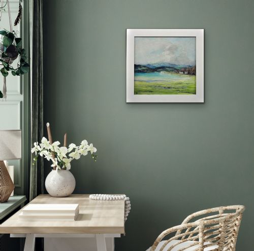 HELEN LAYFIELD BRADLEY 1900 1979 SUNSHINE SHADOWS ACROSS THE LEVEN ESTUARY 1965 FRAMED LAKE DISTRICT LANDSCAPE IMPASTO OIL PAINTING - ADDITIONAL PHOTO 19