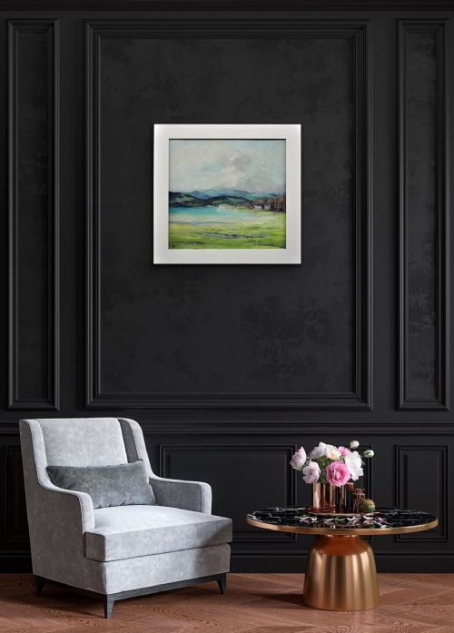 HELEN LAYFIELD BRADLEY 1900 1979 SUNSHINE SHADOWS ACROSS THE LEVEN ESTUARY 1965 FRAMED LAKE DISTRICT LANDSCAPE IMPASTO OIL PAINTING - ADDITIONAL PHOTO 20