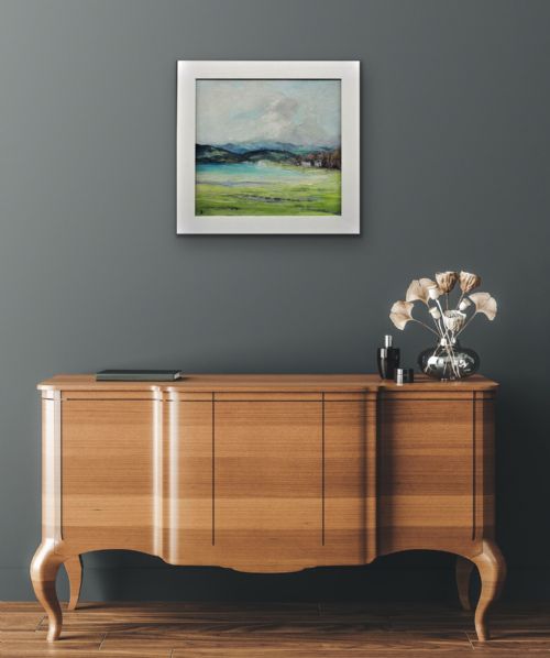 HELEN LAYFIELD BRADLEY 1900 1979 SUNSHINE SHADOWS ACROSS THE LEVEN ESTUARY 1965 FRAMED LAKE DISTRICT LANDSCAPE IMPASTO OIL PAINTING - ADDITIONAL PHOTO 24