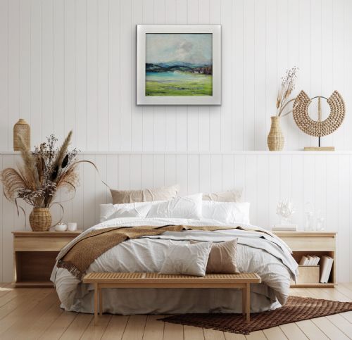 HELEN LAYFIELD BRADLEY 1900 1979 SUNSHINE SHADOWS ACROSS THE LEVEN ESTUARY 1965 FRAMED LAKE DISTRICT LANDSCAPE IMPASTO OIL PAINTING - ADDITIONAL PHOTO 29