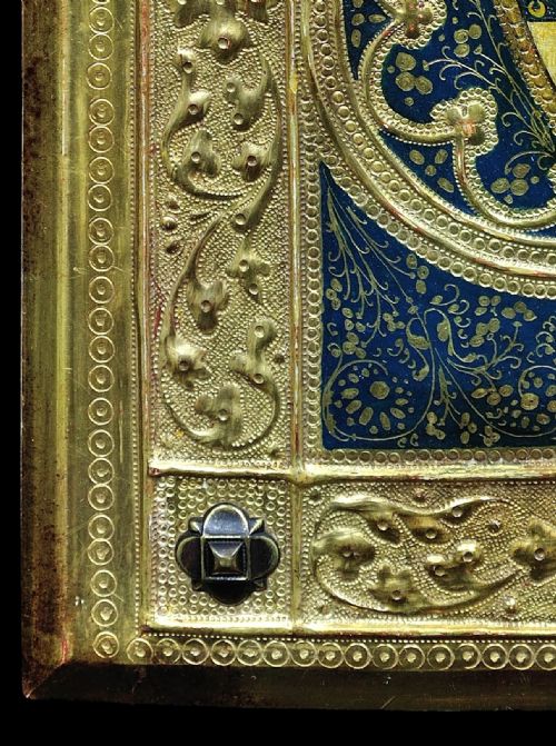 ICILIO FEDERICO JONI 1866 1946 PAINTED WOOD TAVOLETTE BOOK COVER BINDING THE SIENESE BICCHERNA AESTHETIC FRAMED - ADDITIONAL PHOTO 10