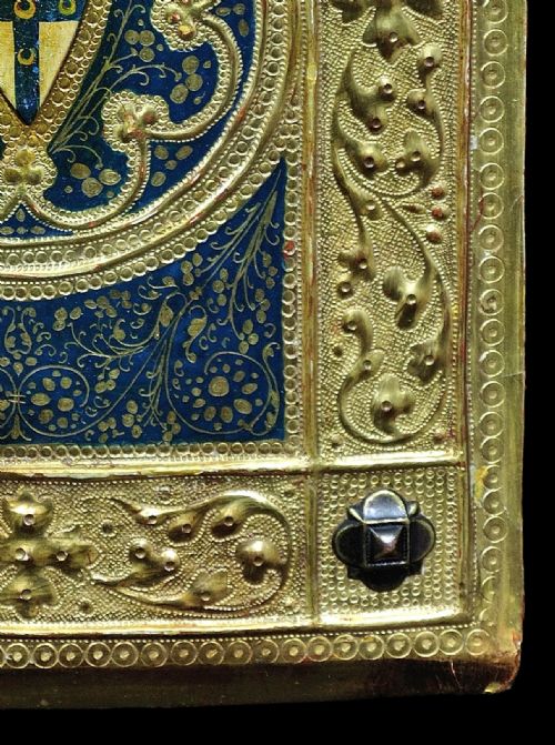 ICILIO FEDERICO JONI 1866 1946 PAINTED WOOD TAVOLETTE BOOK COVER BINDING THE SIENESE BICCHERNA AESTHETIC FRAMED - ADDITIONAL PHOTO 11