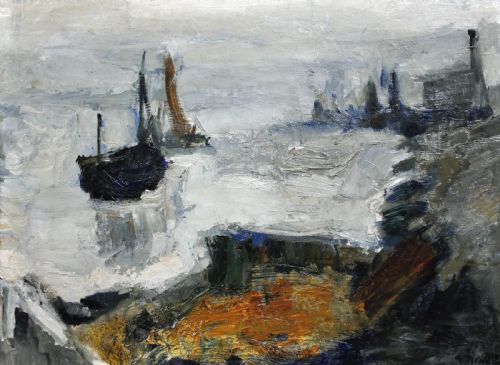 RAYMOND PICQUE 1926 1984 FRENCH ABSTRACT IMPRESSIONIST FRAMED OIL PAINTING BY GROUPE DE GRAVELINES FOUNDER ARTIST CIRCA 1964 - ADDITIONAL PHOTO 1