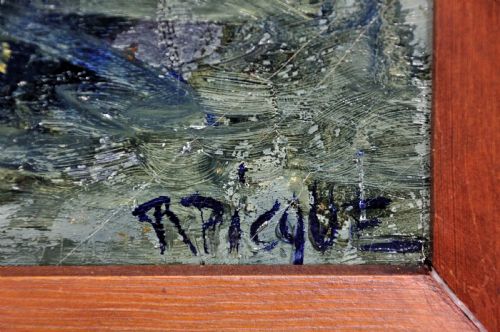 RAYMOND PICQUE 1926 1984 FRENCH ABSTRACT IMPRESSIONIST FRAMED OIL PAINTING BY GROUPE DE GRAVELINES FOUNDER ARTIST CIRCA 1964 - ADDITIONAL PHOTO 2