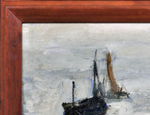 RAYMOND PICQUE 1926 1984 FRENCH ABSTRACT IMPRESSIONIST FRAMED OIL PAINTING BY GROUPE DE GRAVELINES FOUNDER ARTIST CIRCA 1964 - ADDITIONAL PHOTO 4