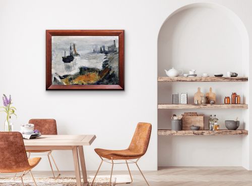 RAYMOND PICQUE 1926 1984 FRENCH ABSTRACT IMPRESSIONIST FRAMED OIL PAINTING BY GROUPE DE GRAVELINES FOUNDER ARTIST CIRCA 1964 - ADDITIONAL PHOTO 20