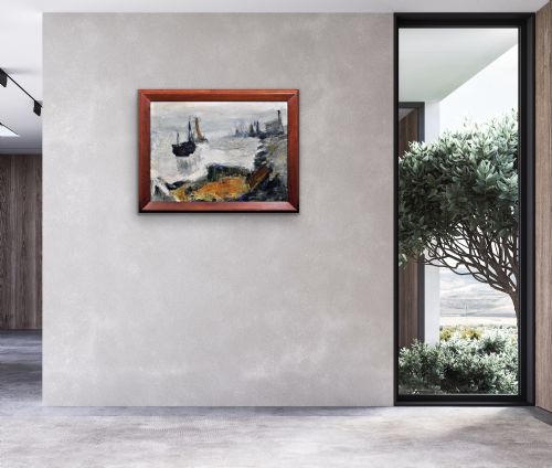 RAYMOND PICQUE 1926 1984 FRENCH ABSTRACT IMPRESSIONIST FRAMED OIL PAINTING BY GROUPE DE GRAVELINES FOUNDER ARTIST CIRCA 1964 - ADDITIONAL PHOTO 26