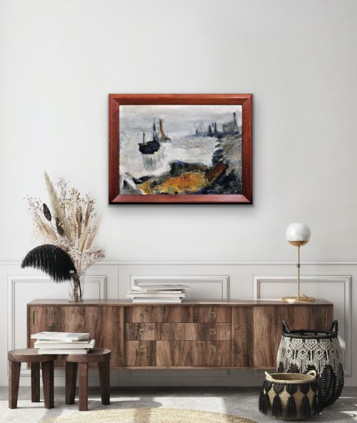 RAYMOND PICQUE 1926 1984 FRENCH ABSTRACT IMPRESSIONIST FRAMED OIL PAINTING BY GROUPE DE GRAVELINES FOUNDER ARTIST CIRCA 1964 - ADDITIONAL PHOTO 27