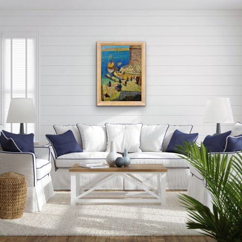 JEANBAPTISTE OLIVE 1848 1936 FRENCH LE CHTEAU D'IF FRIOUL ARCHIPELAGO FRAMED MARSEILLE COASTAL OIL PAINTING - ADDITIONAL PHOTO 21
