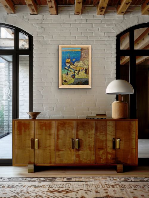 JEANBAPTISTE OLIVE 1848 1936 FRENCH LE CHTEAU D'IF FRIOUL ARCHIPELAGO FRAMED MARSEILLE COASTAL OIL PAINTING - ADDITIONAL PHOTO 22