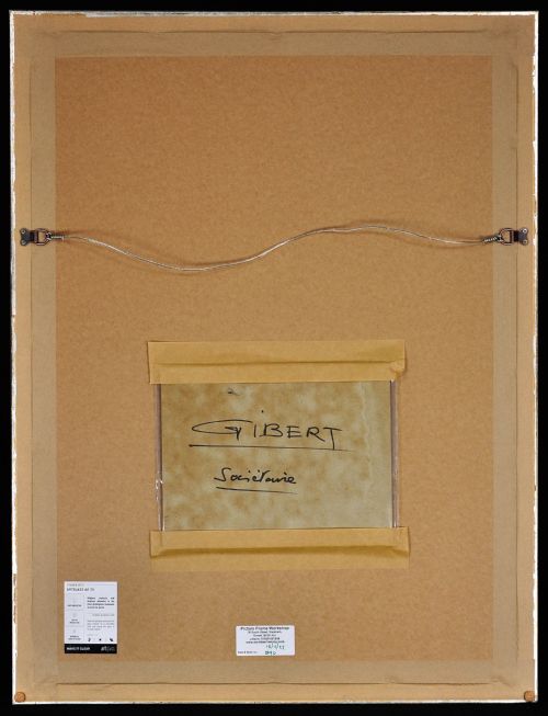 LUCIEN GIBERT 1904 1988 HER FLAMING LOCKS OF AUBURN HAIR FRAMED FRENCH ART DECO 1930S DRAWING - ADDITIONAL PHOTO 2
