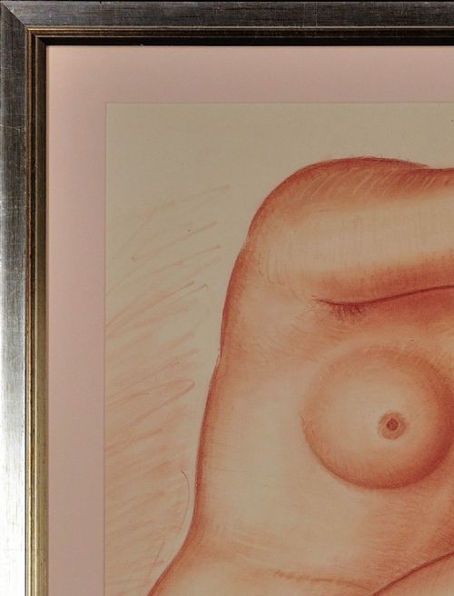 LUCIEN GIBERT 1904 1988 HER FLAMING LOCKS OF AUBURN HAIR FRAMED FRENCH ART DECO 1930S DRAWING - ADDITIONAL PHOTO 4