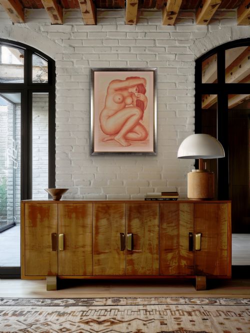 LUCIEN GIBERT 1904 1988 HER FLAMING LOCKS OF AUBURN HAIR FRAMED FRENCH ART DECO 1930S DRAWING - ADDITIONAL PHOTO 22