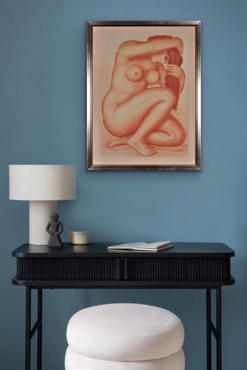 LUCIEN GIBERT 1904 1988 HER FLAMING LOCKS OF AUBURN HAIR FRAMED FRENCH ART DECO 1930S DRAWING - ADDITIONAL PHOTO 26