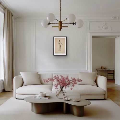 FRAMED PERIOD PRINT GRAND PRIX DE ROME SUBMISSION CIRCA 1906 ACADMIE DHOMME NUDE THROWING AN ARROW - ADDITIONAL PHOTO 13