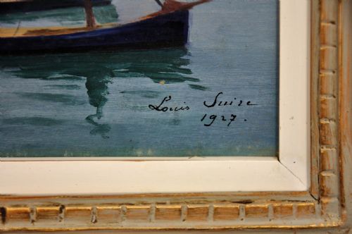 LOUIS SUIRE 1899 1987 THE GULF OF MORBIHAN 1927 FRAMED FRENCH OIL PAINTING OF THE BRITTANY COASTLINE - ADDITIONAL PHOTO 2
