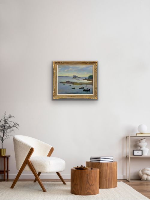 LOUIS SUIRE 1899 1987 THE GULF OF MORBIHAN 1927 FRAMED FRENCH OIL PAINTING OF THE BRITTANY COASTLINE - ADDITIONAL PHOTO 9