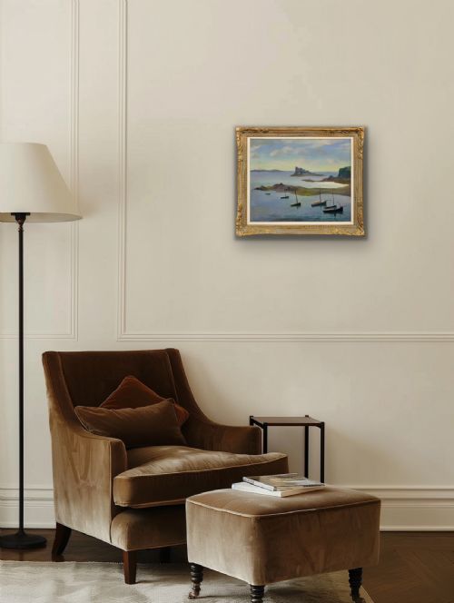 LOUIS SUIRE 1899 1987 THE GULF OF MORBIHAN 1927 FRAMED FRENCH OIL PAINTING OF THE BRITTANY COASTLINE - ADDITIONAL PHOTO 19