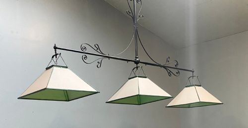 ANTIQUE BILLIARD SNOOKER TABLE LIGHT DINING ROOM OR BISTRO LIGHT - ADDITIONAL PHOTO 1