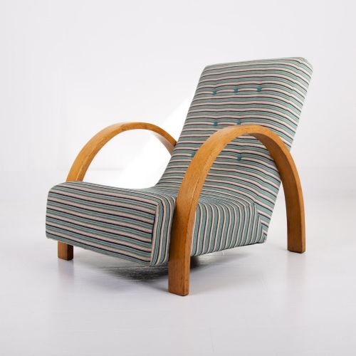HEALS ART DECO OAK ARMCHAIR C1930 - ADDITIONAL PHOTO 4