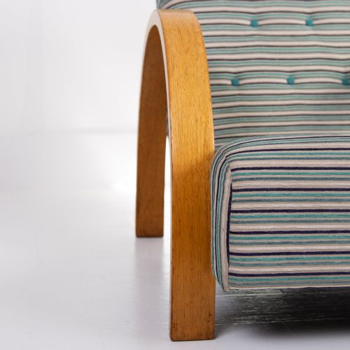 HEALS ART DECO OAK ARMCHAIR C1930 - ADDITIONAL PHOTO 7