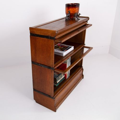 GOLDEN OAK GLOBE WERNICKE BOOKCASE C1910 - ADDITIONAL PHOTO 2