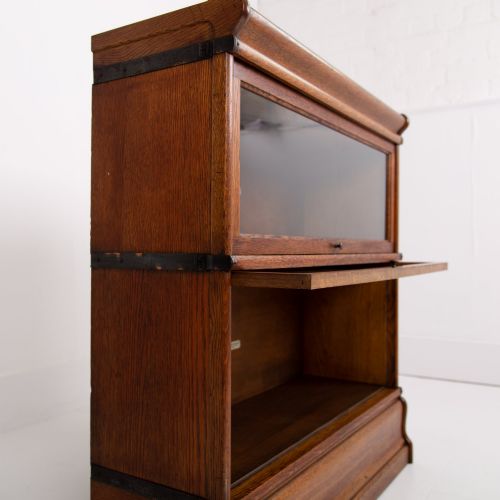GOLDEN OAK GLOBE WERNICKE BOOKCASE C1910 - ADDITIONAL PHOTO 7
