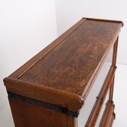 GOLDEN OAK GLOBE WERNICKE BOOKCASE C1910 - ADDITIONAL PHOTO 11