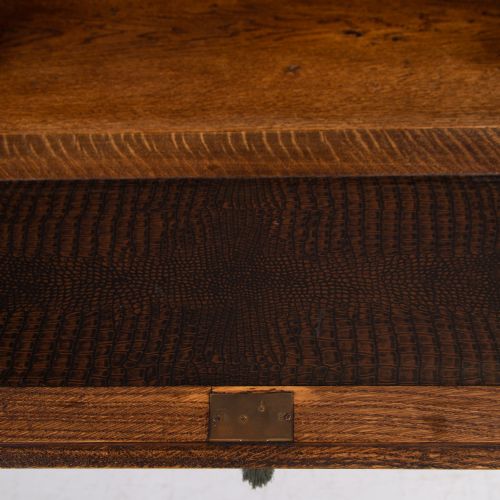 ENGLISH OAK 2 DRAWER BUREAU DESK C1920 - ADDITIONAL PHOTO 3