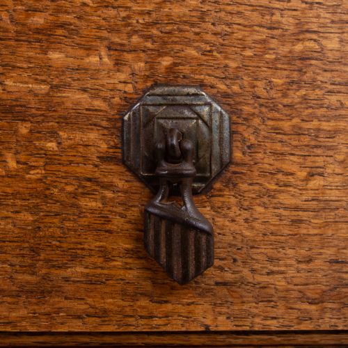 ENGLISH OAK 2 DRAWER BUREAU DESK C1920 - ADDITIONAL PHOTO 10