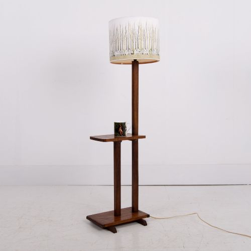 delightful oak art deco floor lamp english c1930 - CATEGORY: ANTIQUE LIGHTING - DATED 1930