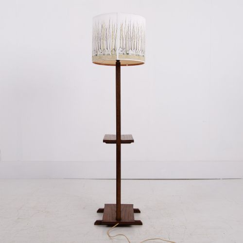 DELIGHTFUL OAK ART DECO FLOOR LAMP ENGLISH C1930 - ADDITIONAL PHOTO 1