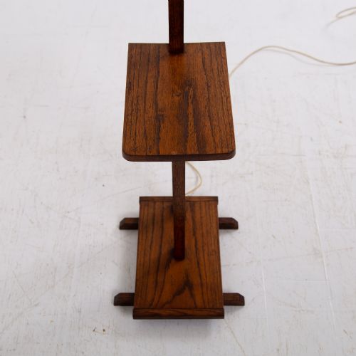 DELIGHTFUL OAK ART DECO FLOOR LAMP ENGLISH C1930 - ADDITIONAL PHOTO 9