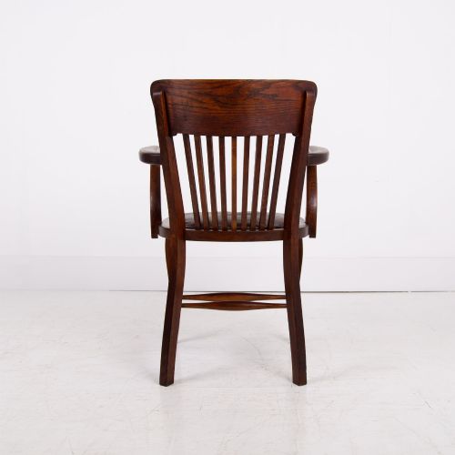 LOVELY ANTIQUE OAK DESK CHAIR C1910 - ADDITIONAL PHOTO 3