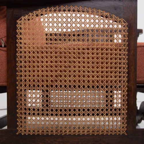 PAIR OF OAK FRAMED ARMCHAIRS NEW CUSHIONS C1920 - ADDITIONAL PHOTO 8